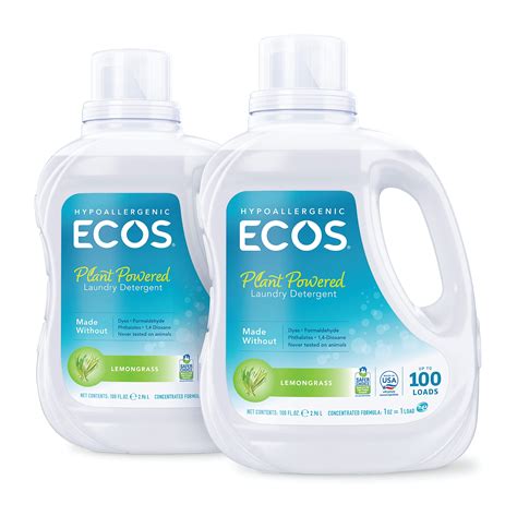 Ecos Laundry Detergent Liquid Loads Dermatologist Tested Laundry