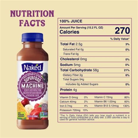 Naked Juice Superfood Machine Flavored 100 Juice Smoothie Blend 15 2 Fl Oz QFC