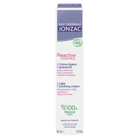 Jonzac Reactive Control Cr Me L G Re Apaisante Peau Intol Rante