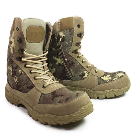 Jual Sepatu Delta Ujung Besi Delta Army Cream Sepatu Boots Safety Pria