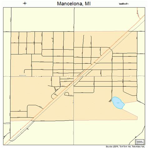 Mancelona Michigan Street Map 2650620