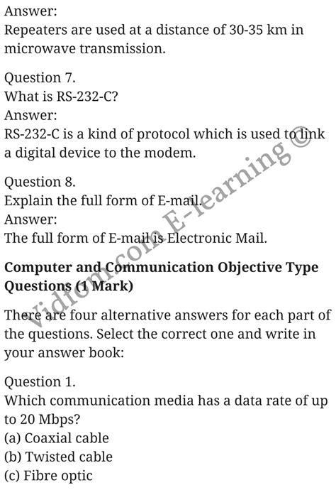 Class 10 Computer Science Chapter 1 Computer And Communication English Medium Vidfom E Learning