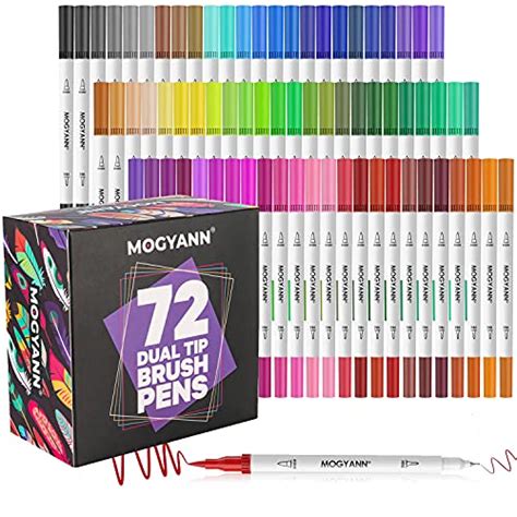 MOGYANN 72 Colors Art Markers For Adult Coloring Dual Tip Brush Pens 0