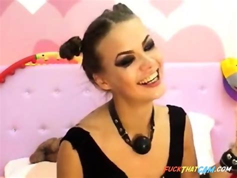 Deepthroating Herself With A Dildo And Her Fist DTD