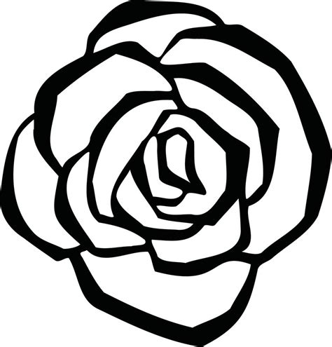 Rose Symbol Icon Line Silhouette 16009489 Vector Art At Vecteezy