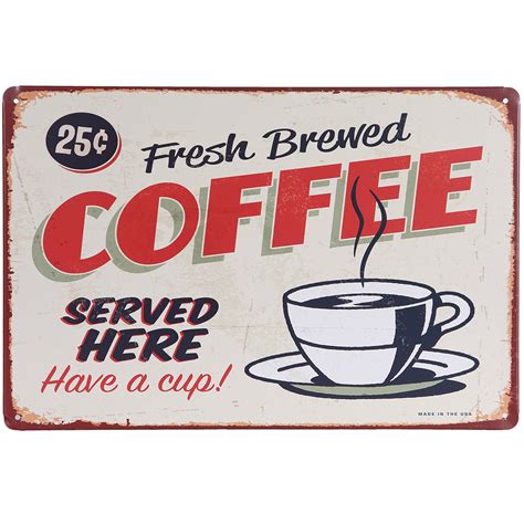 Fresh Brewed Coffee Served Here Have A Cupnew Retro