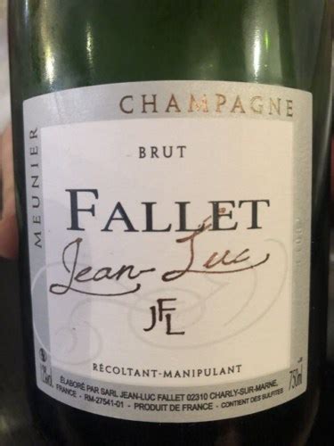 Jean Luc Fallet Meunier Brut Champagne Vivino Brasil