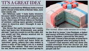 British Mothers Join U S Craze By Revealing Baby S Sex At Cake Cutting Parties Daily Mail Online