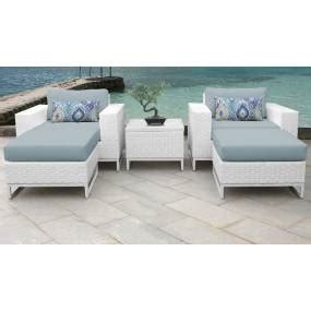 Miami 5 Piece Outdoor Wicker Patio Furniture Set 05e In Aruba TK