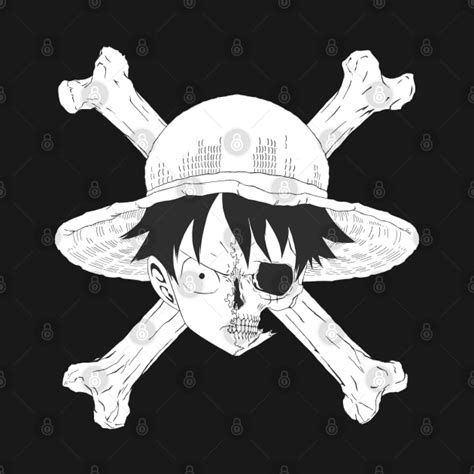 one piece luffy skull symbol - One Piece Merch - T-Shirt | TeePublic