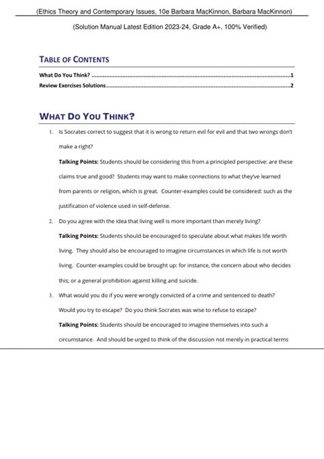 Ethics Theory And Contemporary Issues 10e Barbara Mackinnon Barbara