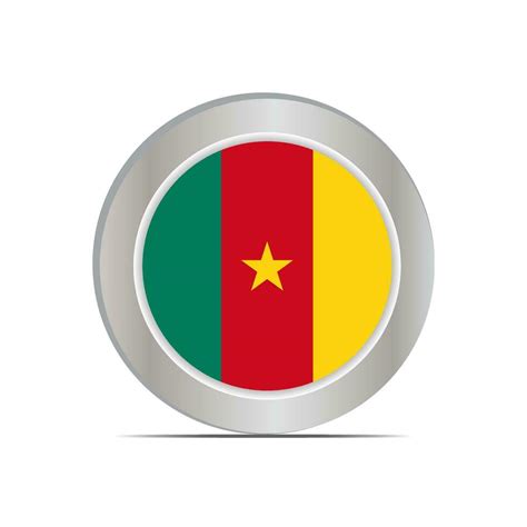 The national flag of the Republic of Cameroon is isolated in official ...