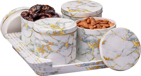 buy homeor air tight dry fruit container tray set  lid serving