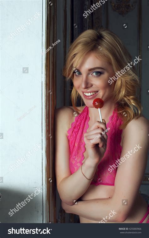 Sexy Girl Pink Lingerie Luxury Blonde Stock Photo Shutterstock