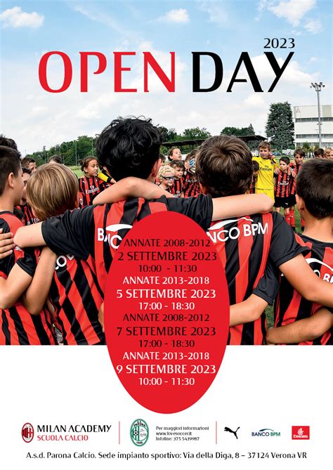 Apre La Scuola Calcio Milan A Verona Open Day A Settembre