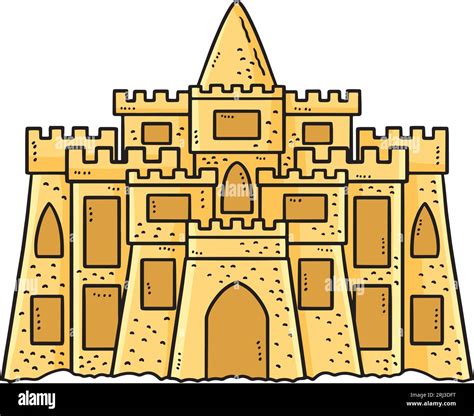 Sand Castle Cartoon Colored Clipart Illustration Stock Vector Image