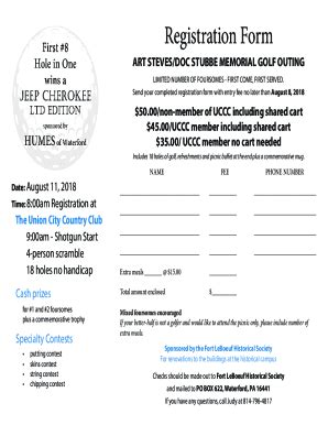 Fillable Online Return With Sponsor Registration Form To Golf Outing