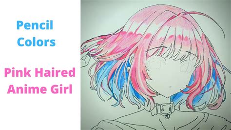 How To Color Anime Hair With Colored Pencils Youtube