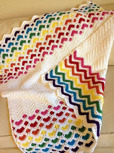 Ravelry Yarnncakes Reversible Sweetheart Chevron Rainbow Baby Blanket