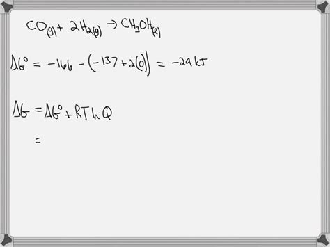 Solved Calculate Δg At 25°c For The Following Reaction Cog 2h2g