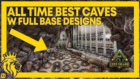 TOP 3 All Time BEST CAVES W FULL Base Designs On Lost Island ARK