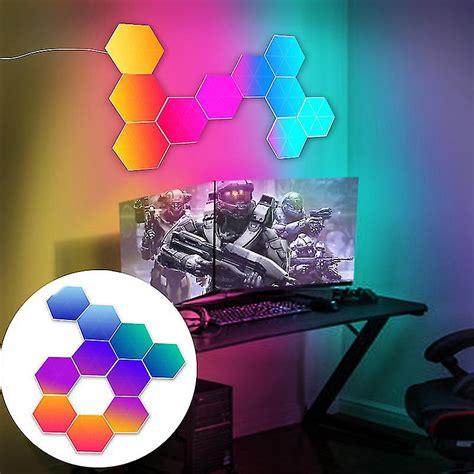 Hexagon Lights Led Wall Panels Rgb Gaming Lights Panel Hex Tiles | Fruugo CZ