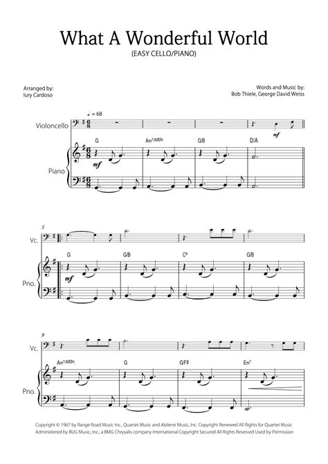 What A Wonderful World Arr Iury Cardoso By Louis Armstrong Sheet