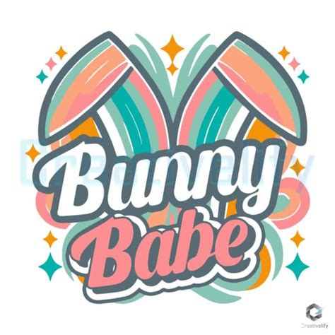 Bunny Babe Easter Day Svg File Download Creativelify