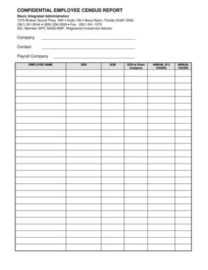 Employee Census Template Complete With Ease Airslate Signnow