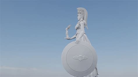 3d Model Athena And Nike Goddesses Vr Ar Low Poly Cgtrader