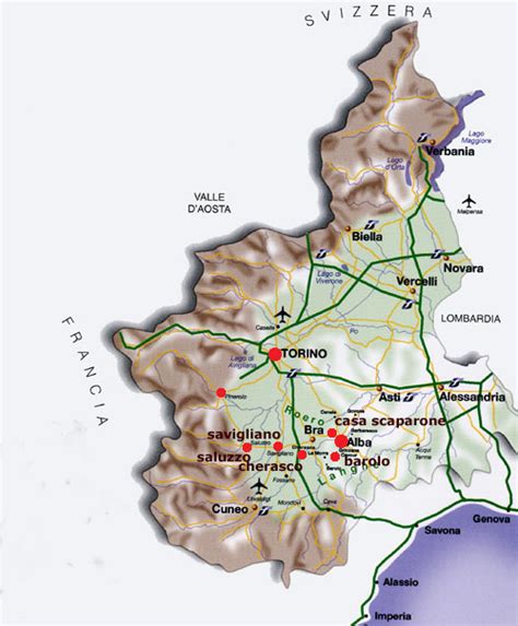 carnets de voyage italie carte détaillée du circuit turin et le piemont