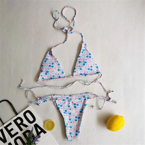 Hot Sell Colors Piece String Tie Halter Bikini Set Sexy Fashion Beachwear Swimwear