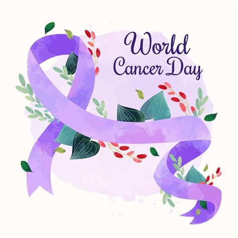 Premium Vector Watercolor World Cancer Day