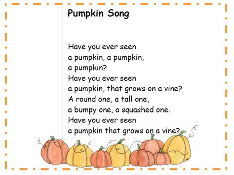 More Pumpkin Songs - Classroom Freebies