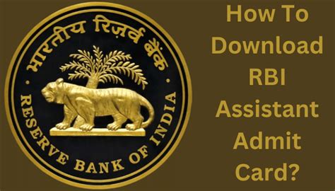 Rbi Assistant Admit Card 2023 Download Prelims Call Letter