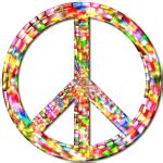 Modern Art Peace Sign Free SVG