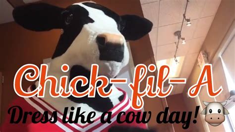 Chick Fil A Dress Like A Cow Day Youtube