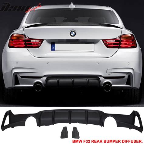 Compatible With 14 20 Bmw 435i 440i Xdrive M Performance Style Rear Bumper Lip Diffuser Dual