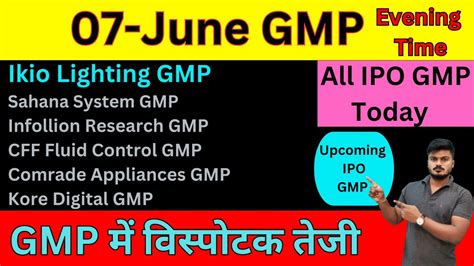 Ikio Lighting Ipo Gmp Infollion Research Ipo Gmp Comrade Appliances