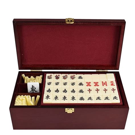 Buy IOPQQ Mahjong Sets Chinese Mahjong Game Set With Carrying Travel