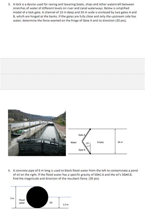 Solved A Lock Is A Device Used For Raising And Lowering Chegg