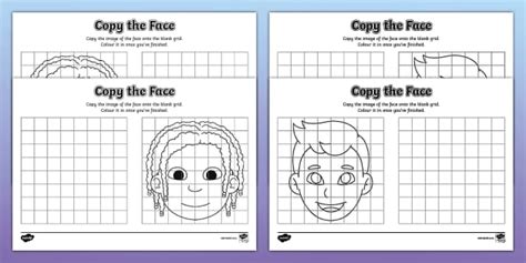 Copy the Face Worksheet (teacher made) - Twinkl