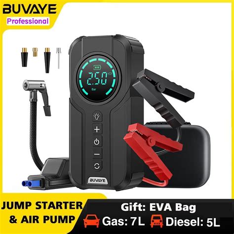 BUVAYE Car Multi Function Air Compressor Jump Starter Air Pump