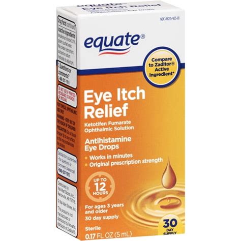 Equate Eye Itch Relief Drops 0 17 Fl Oz