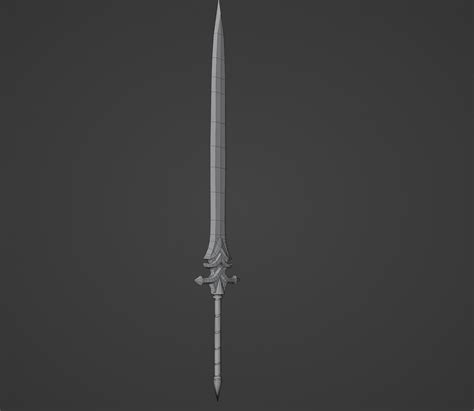 3d Model Dark Sword Pbr Vr Ar Low Poly Cgtrader