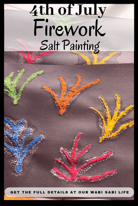 Fireworks Salt Painting - Fireworks Craft *Video* - Our WabiSabi Life