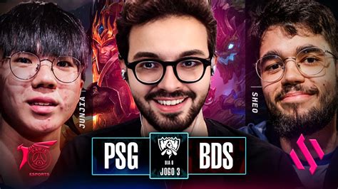 PSG x Team BDS Jogo 3 Worlds 2023 6º DIA Play In Ilha das