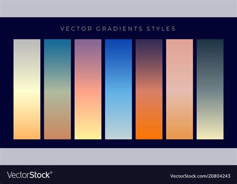 Set of sky dusk and dawn gradient background Vector Image