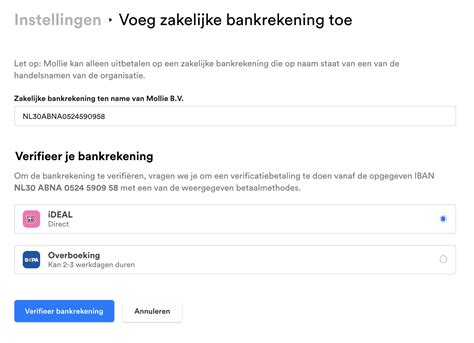 Hoe Kan Ik Mijn Rekeningnummer Wijzigen Mollie Support