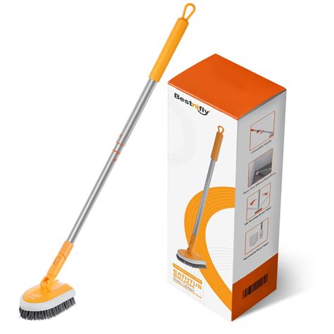 Shower Cleaning Brush, Bath Tub and Tile Scrubber Brush with 42" Extendable Long Handles Shower ...